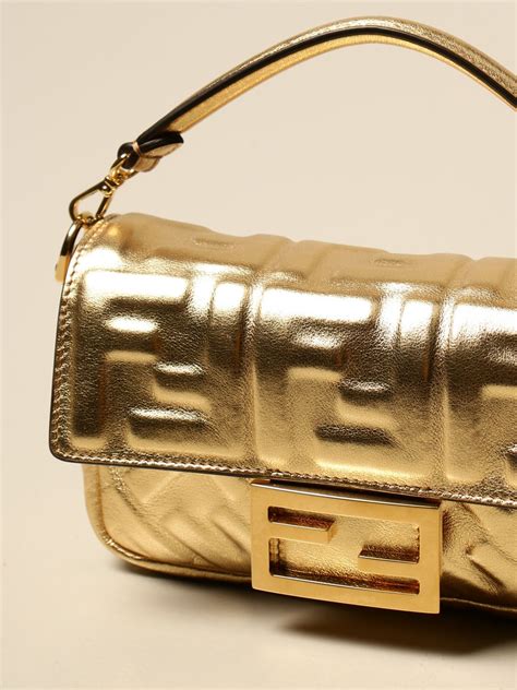 fendi leather baguette mini bag